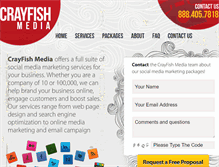 Tablet Screenshot of crayfishmedia.com